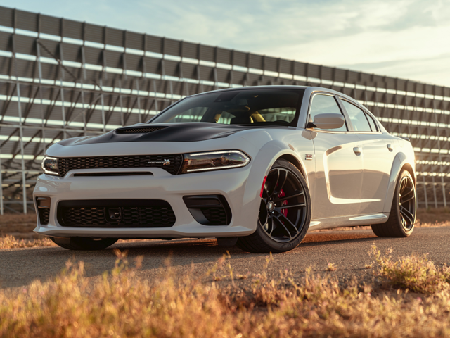a white dodge charger