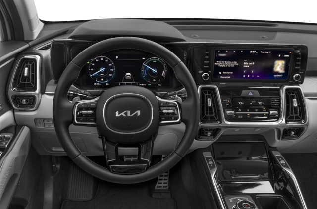 drivers dashboard of a 2024 kia sorento plug-in hybrid